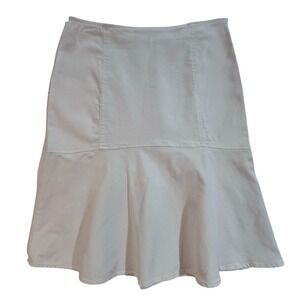 Dana Buchman White Denim Stretch Skirt Womens Size 4 W128